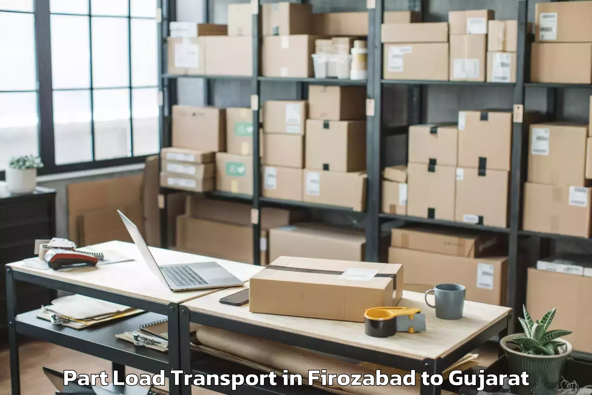 Hassle-Free Firozabad to Bagasara Part Load Transport